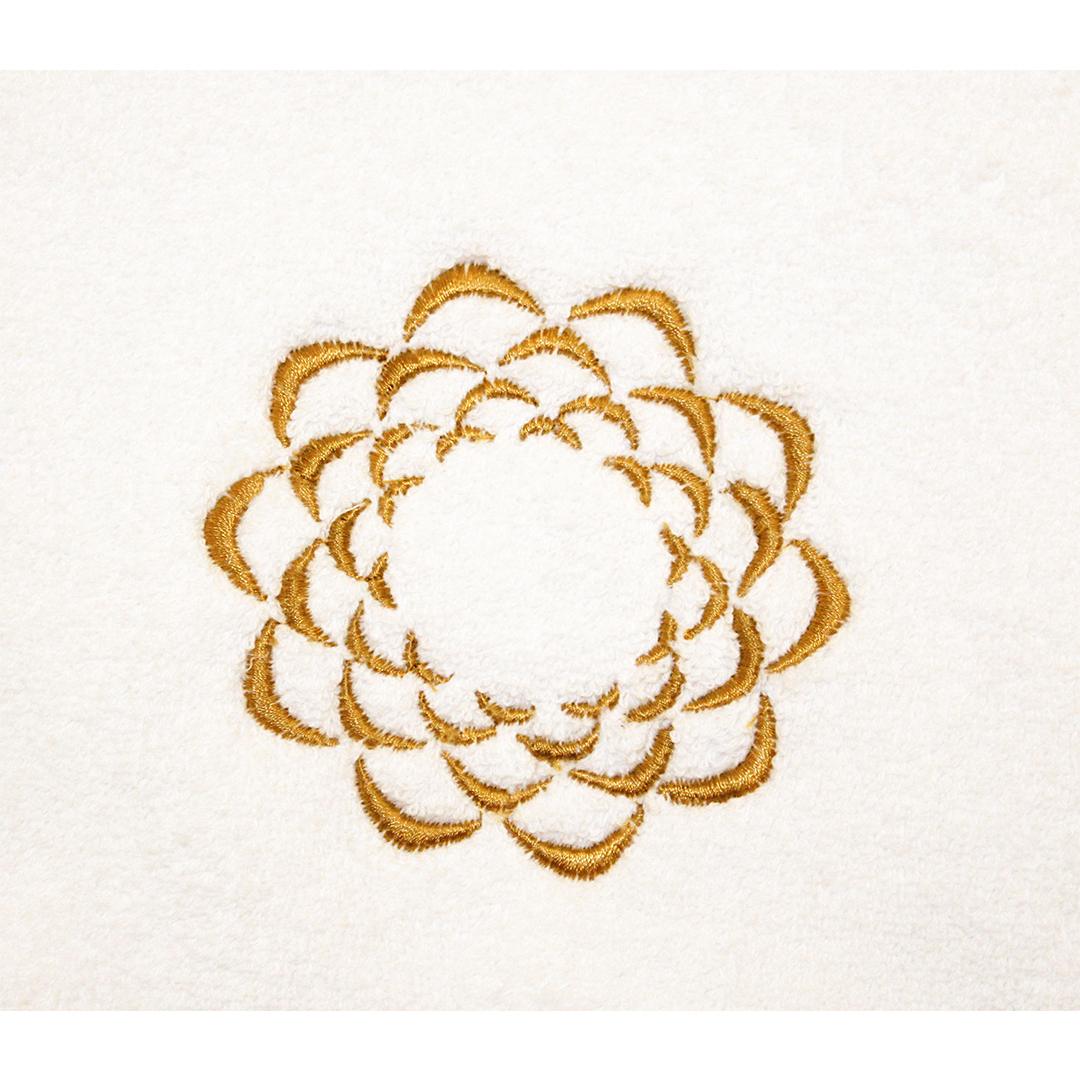 Golden Embroidered  Towel